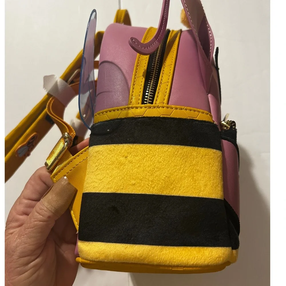 Disney Loungefly Angel Bumblebee Mini Backpack Lilo & Stitch Pink Yellow New